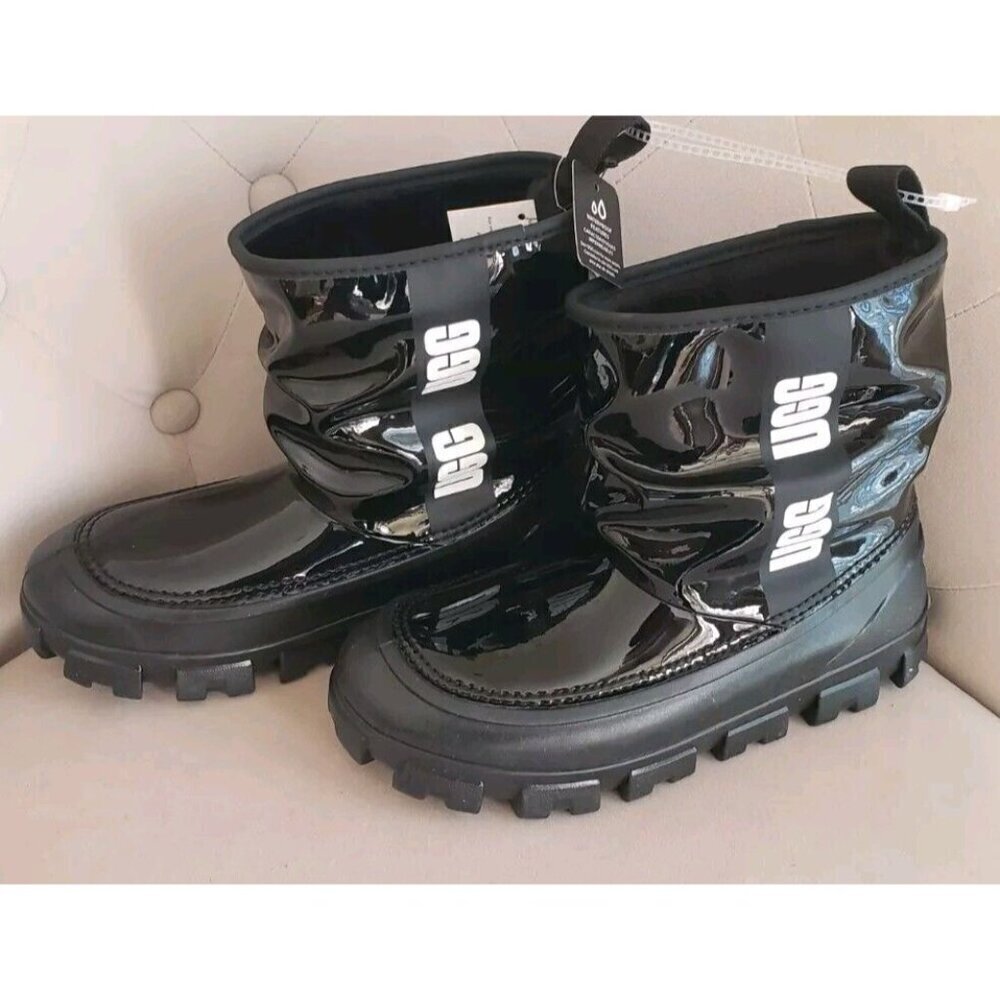 NEW UGG KID'S CLASSIC BRELLAH MINI BOOTS BLACK SZ 4 US - Picture 5 of 9